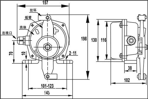 廠家直銷 傾斜開關(guān)ST-20堵煤開關(guān)KBX-220煤流開關(guān)20-39水銀開關(guān)